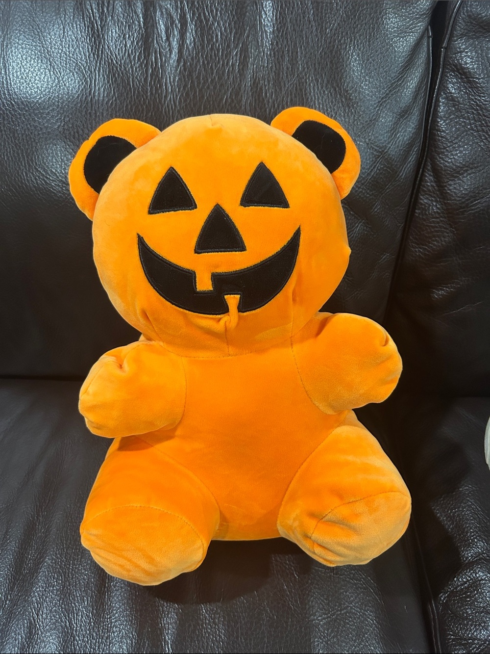Plush Pumpkin Bear Toy - Orange Halloween Plush